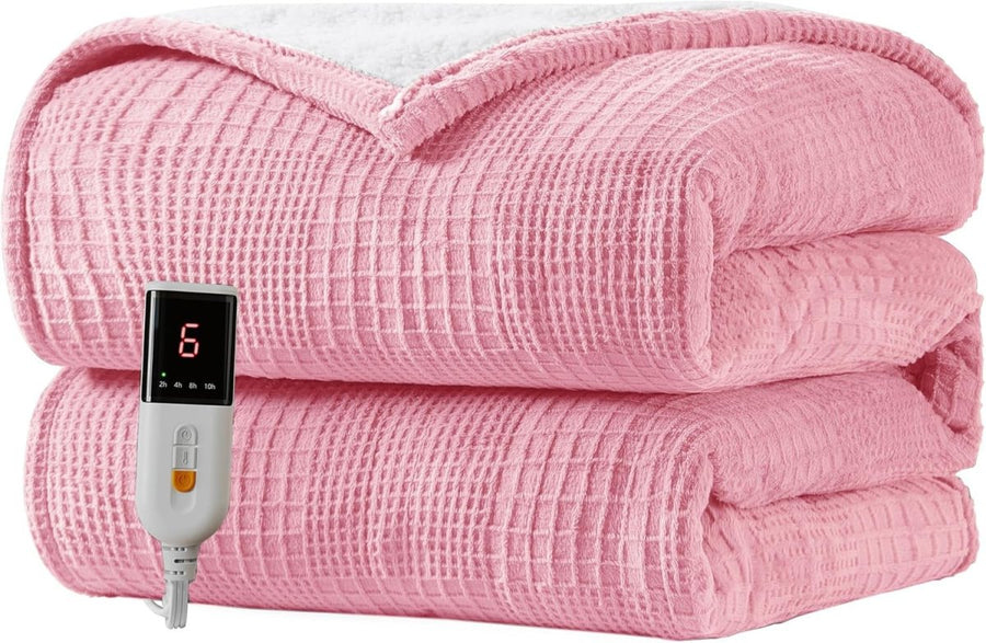 Electric Heated Throw Blanket 130x160cm 9 Timer Auto Off Washable - Kwikley
