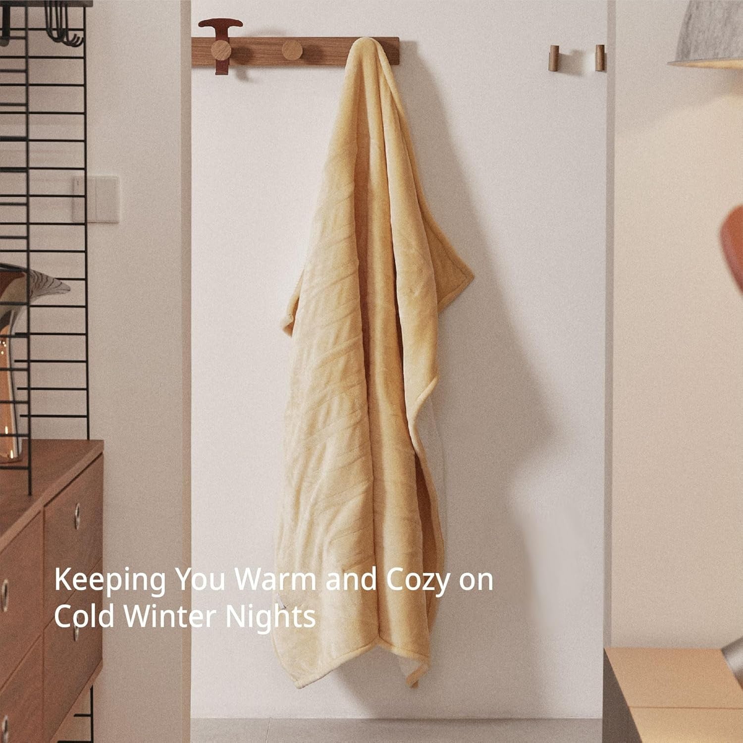 Electric Heated Throw Blanket 130x160cm Plush 6 Heat Auto Shut Off Washable - Kwikley