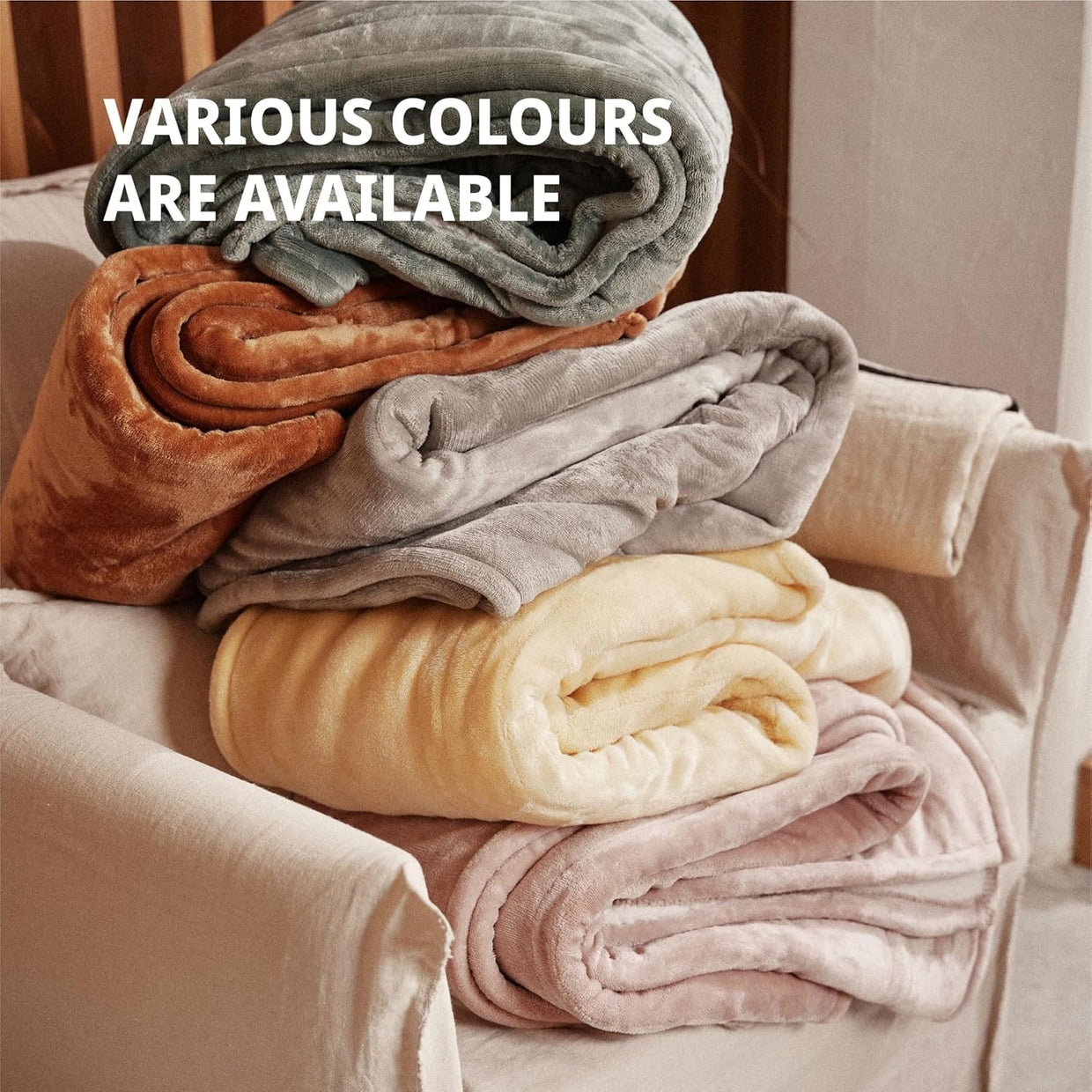 Electric Heated Throw Blanket 130x160cm Plush 6 Heat Auto Shut Off Washable - Kwikley
