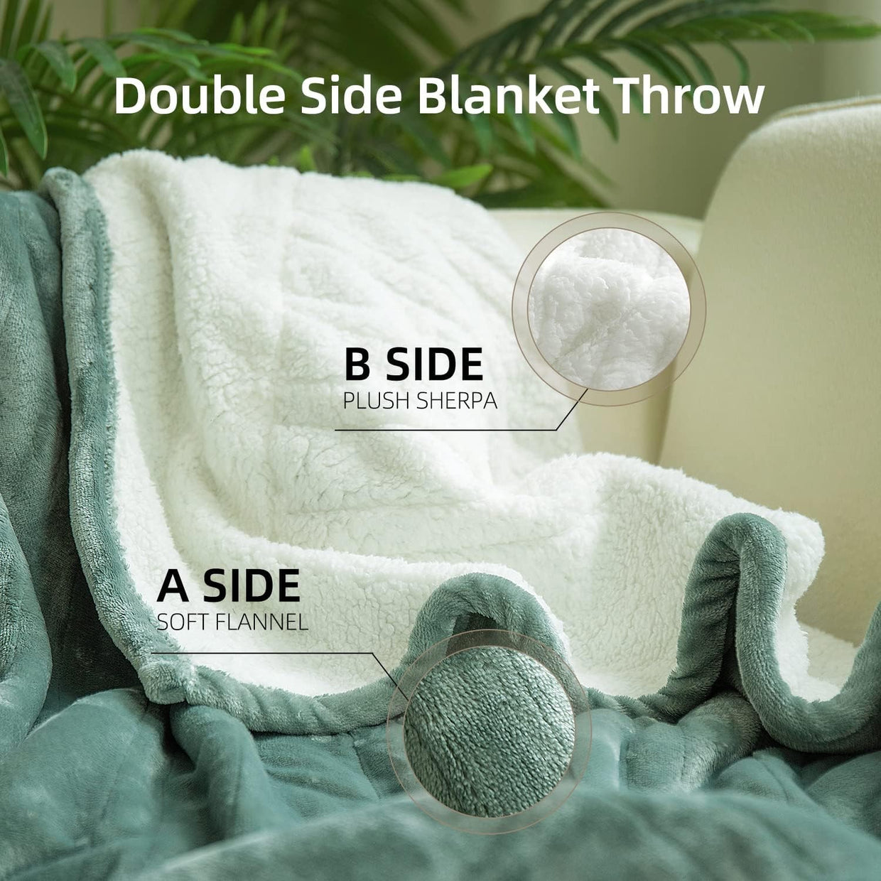 Electric Heated Throw Blanket 130x160cm Plush 6 Heat Shut Off Washable - Kwikley