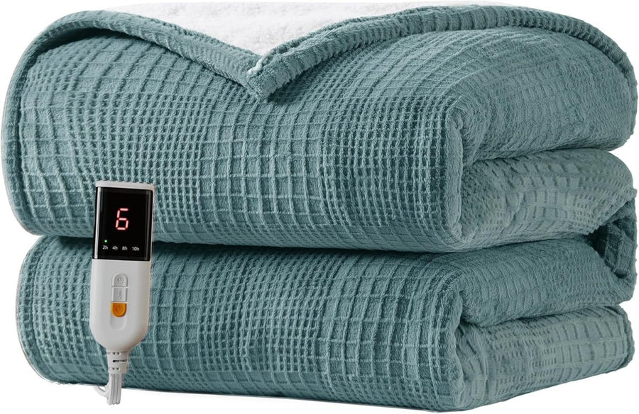 Electric Heated Throw Blanket 130x180cm 9 Heat Timer Washable - Kwikley