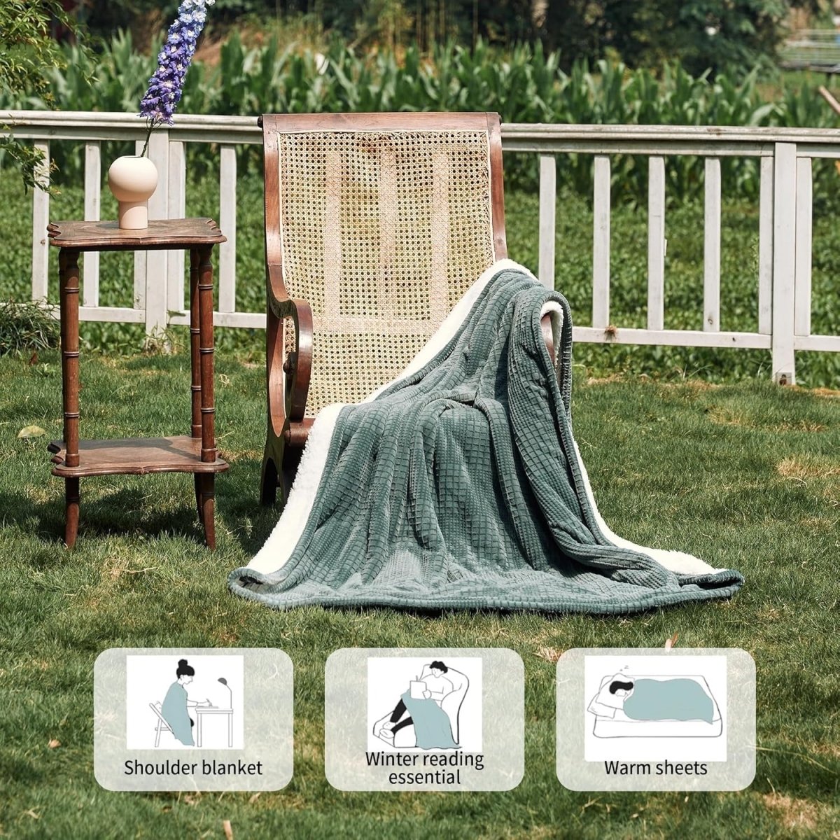 Electric Heated Throw Blanket 130x180cm 9 Heat Timer Washable - Kwikley