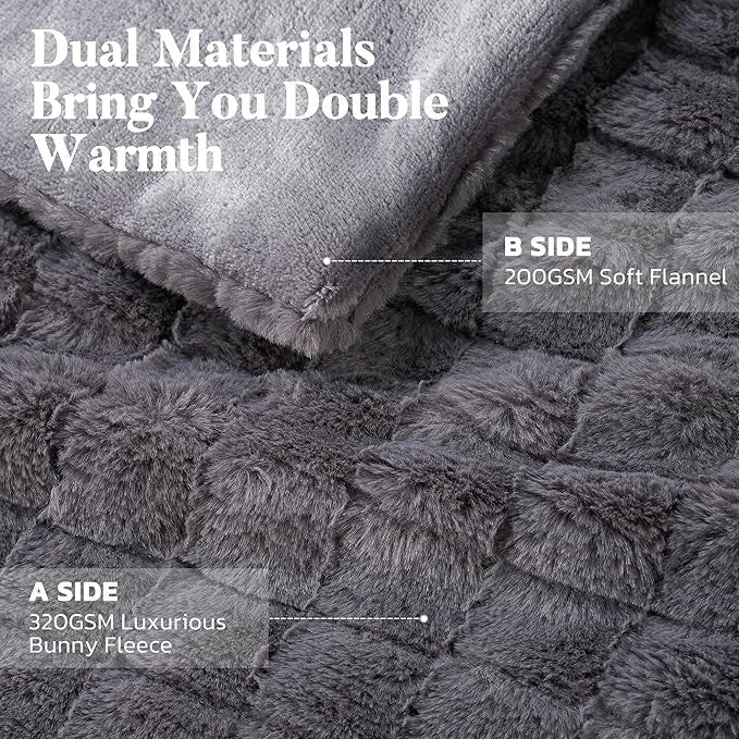 Electric Heated Throw Blanket 130x180cm Auto Off Soft Fleece Sofa Bed - Kwikley
