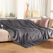 Electric Heated Throw Blanket 130x180cm Faux Fur Flannel 6 Heat Auto Off - Kwikley