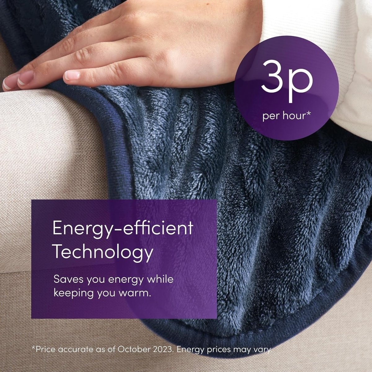 Electric Heated Throw Blanket 9 Heat Settings Timer Soft Fleece 160x130cm - Kwikley