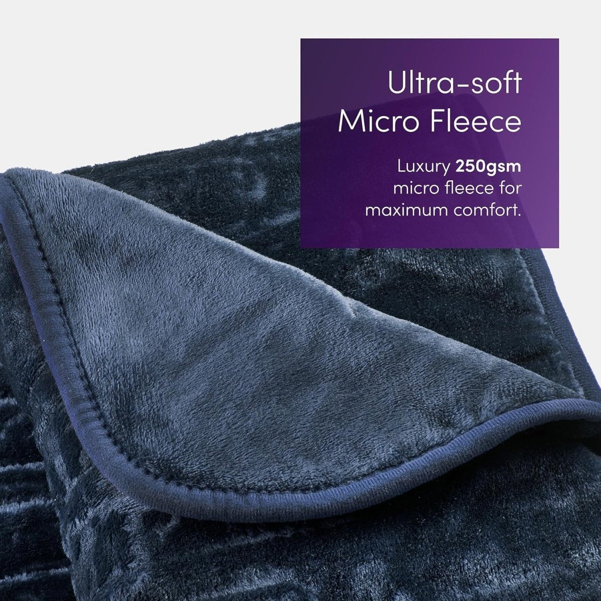 Electric Heated Throw Blanket 9 Heat Settings Timer Soft Fleece 160x130cm - Kwikley