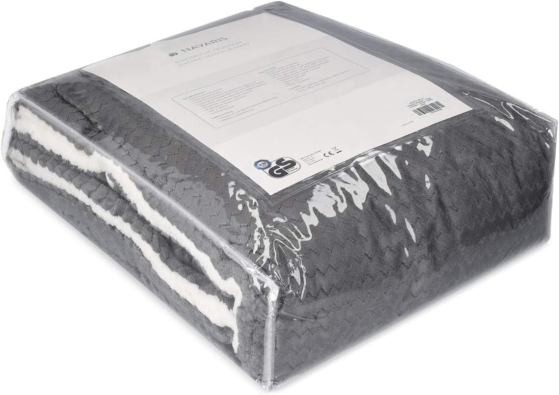 Electric Heated Throw Blanket Faux Fur 3 Heat Settings Auto Off Washable 180x130 - Kwikley
