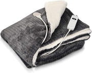 Electric Heated Throw Blanket Faux Fur 3 Heat Settings Auto Off Washable 180x130 - Kwikley