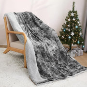 Electric Heated Throw Blanket Faux Fur Shaggy 6 Heat LED Timer Washable - Kwikley