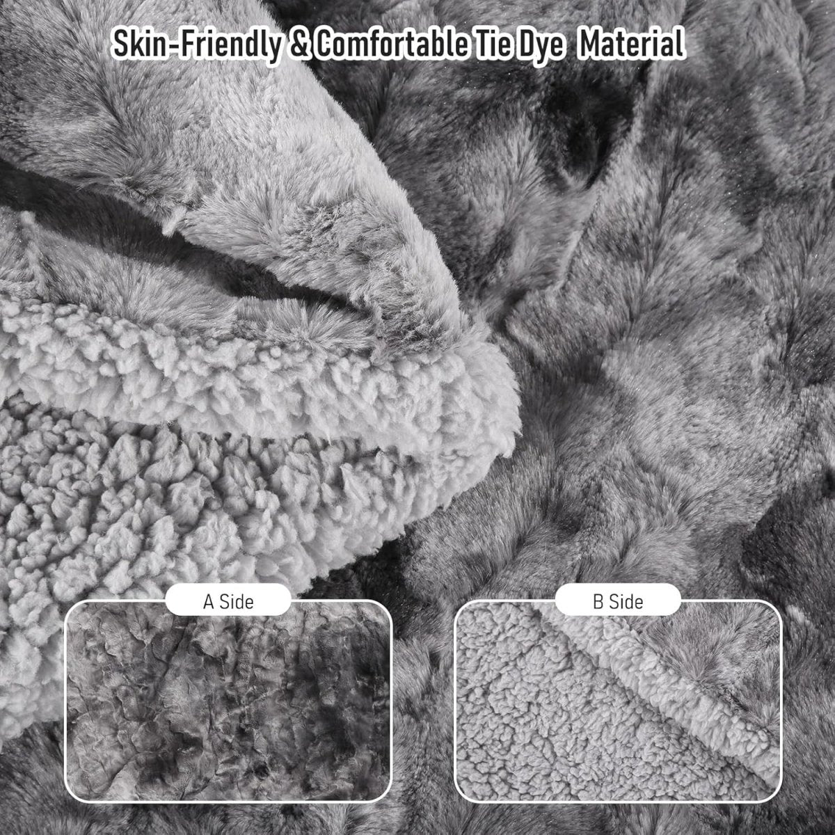 Electric Heated Throw Blanket Faux Fur Shaggy 6 Heat LED Timer Washable - Kwikley