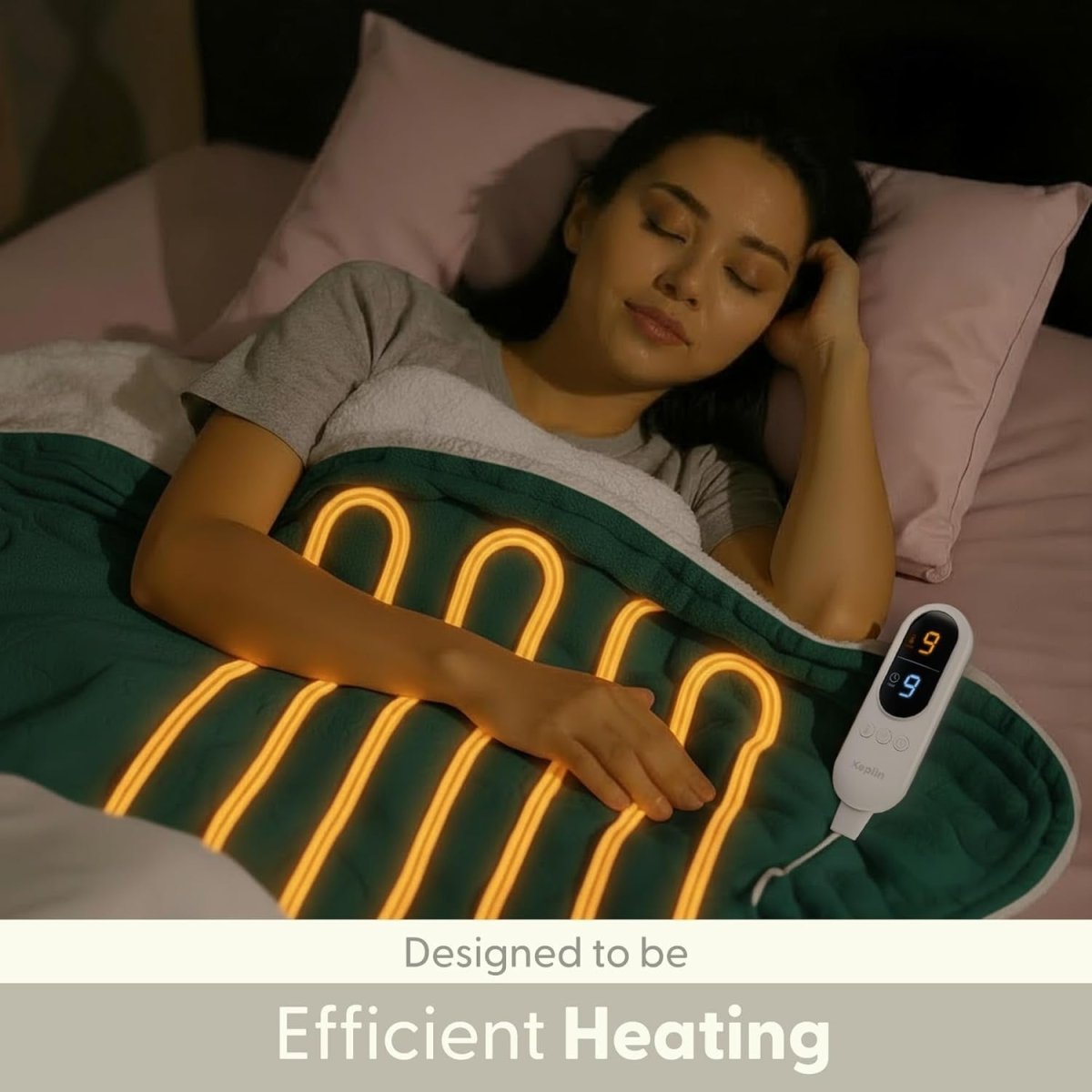 Electric Heated Throw Blanket Large Sherpa Fleece 9 Heat Settings Timer - Kwikley