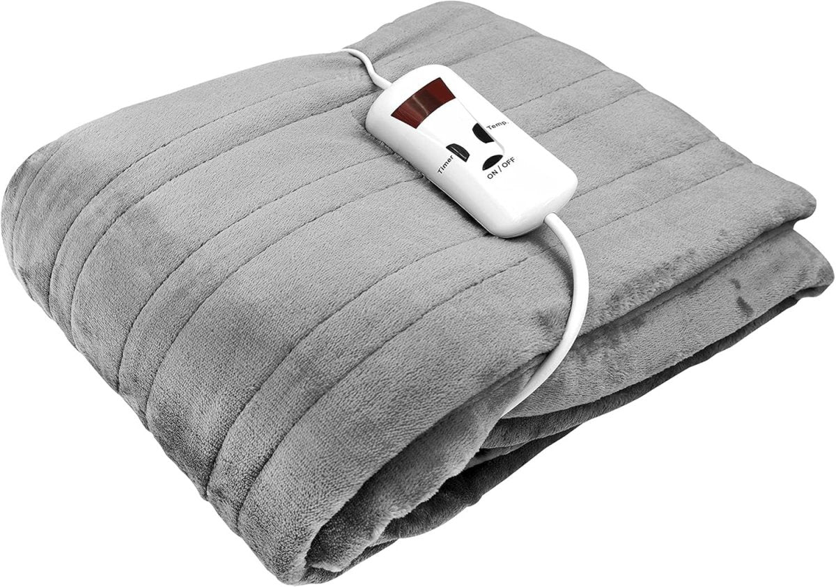 Electric Heated Throw Blanket Luxury Fleece 10 Heat Levels Timer Washable - Kwikley