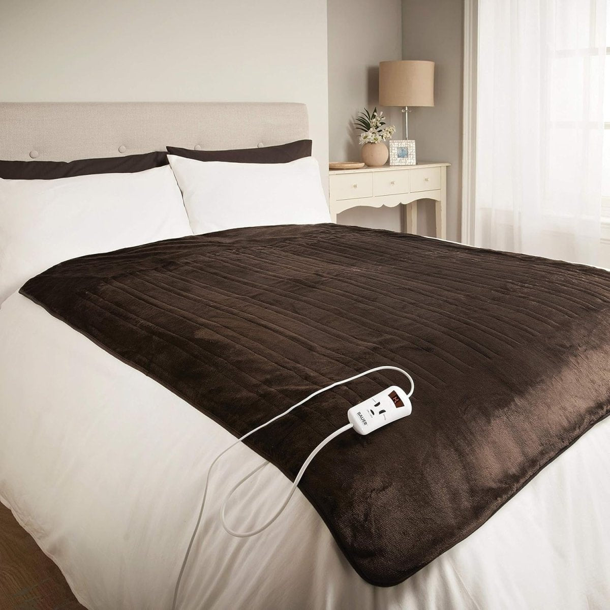 Electric Heated Throw Blanket Luxury Fleece 10 Heat Levels Timer Washable - Kwikley
