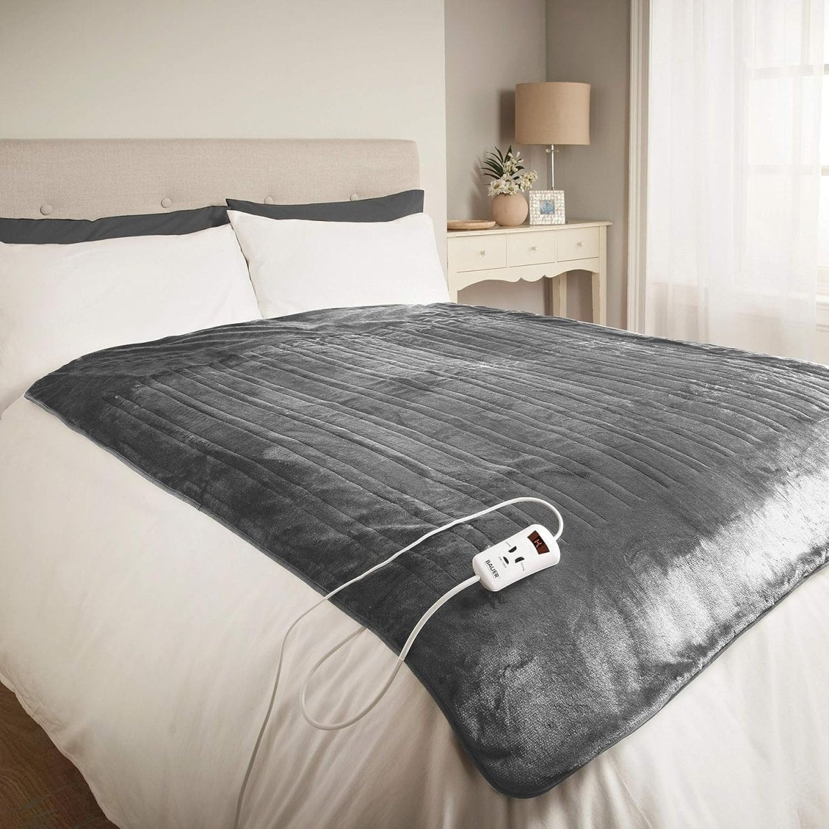 Electric Heated Throw Blanket Luxury Fleece 10 Heat Levels Timer Washable - Kwikley