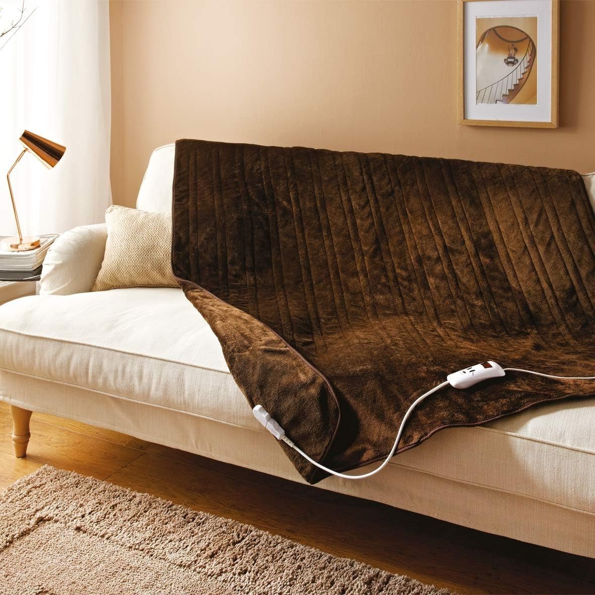 Electric Heated Throw Blanket Luxury Fleece 10 Heat Levels Timer Washable - Kwikley