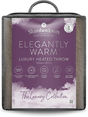 Electric Heated Throw Blanket Luxury Fleece 10 Heat Timer Washable Large - Kwikley