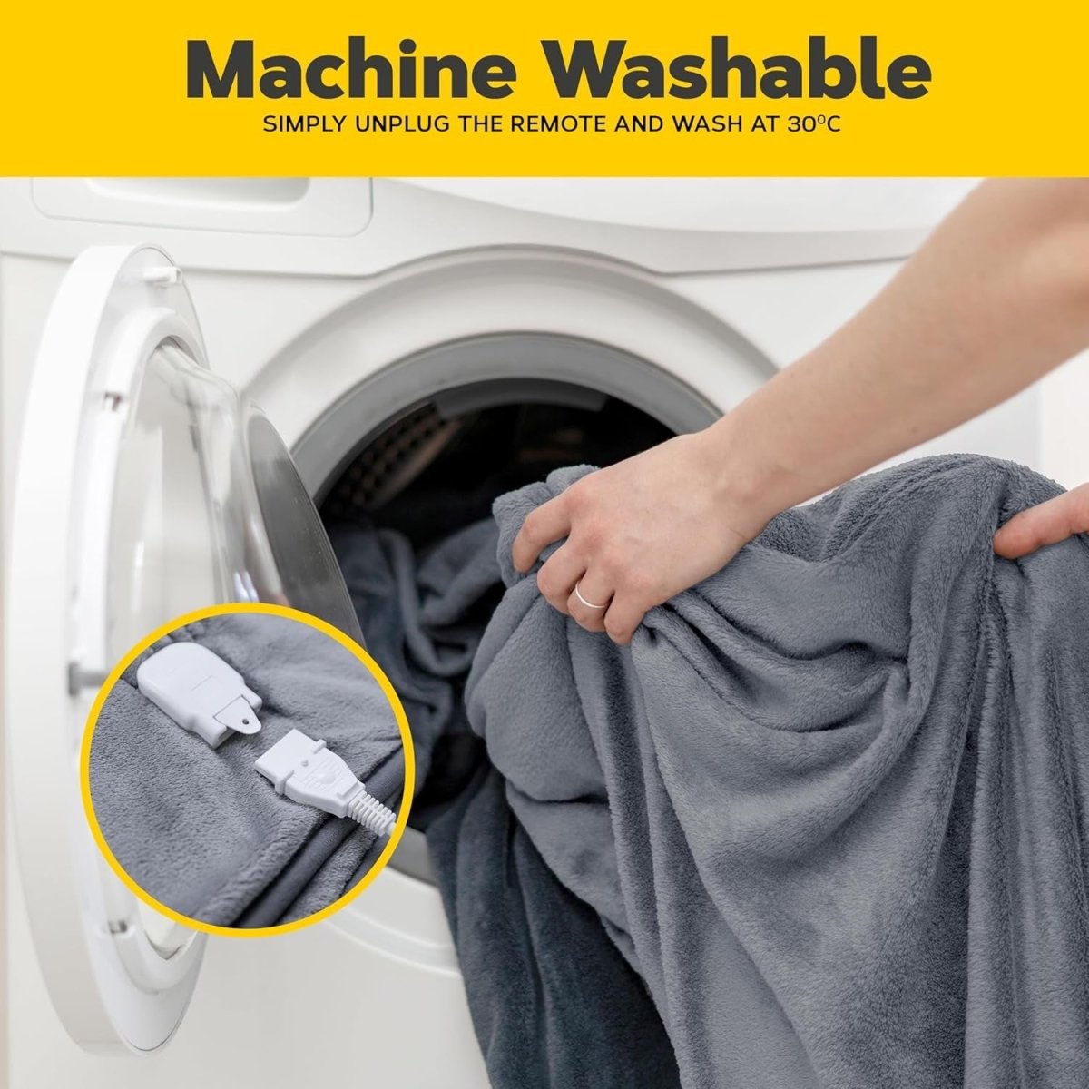 Electric Heated Throw Blanket Single 130x160cm Timer Washable - Kwikley
