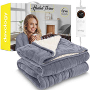 Electric Heated Throw Blanket Single 130x160cm Timer Washable - Kwikley