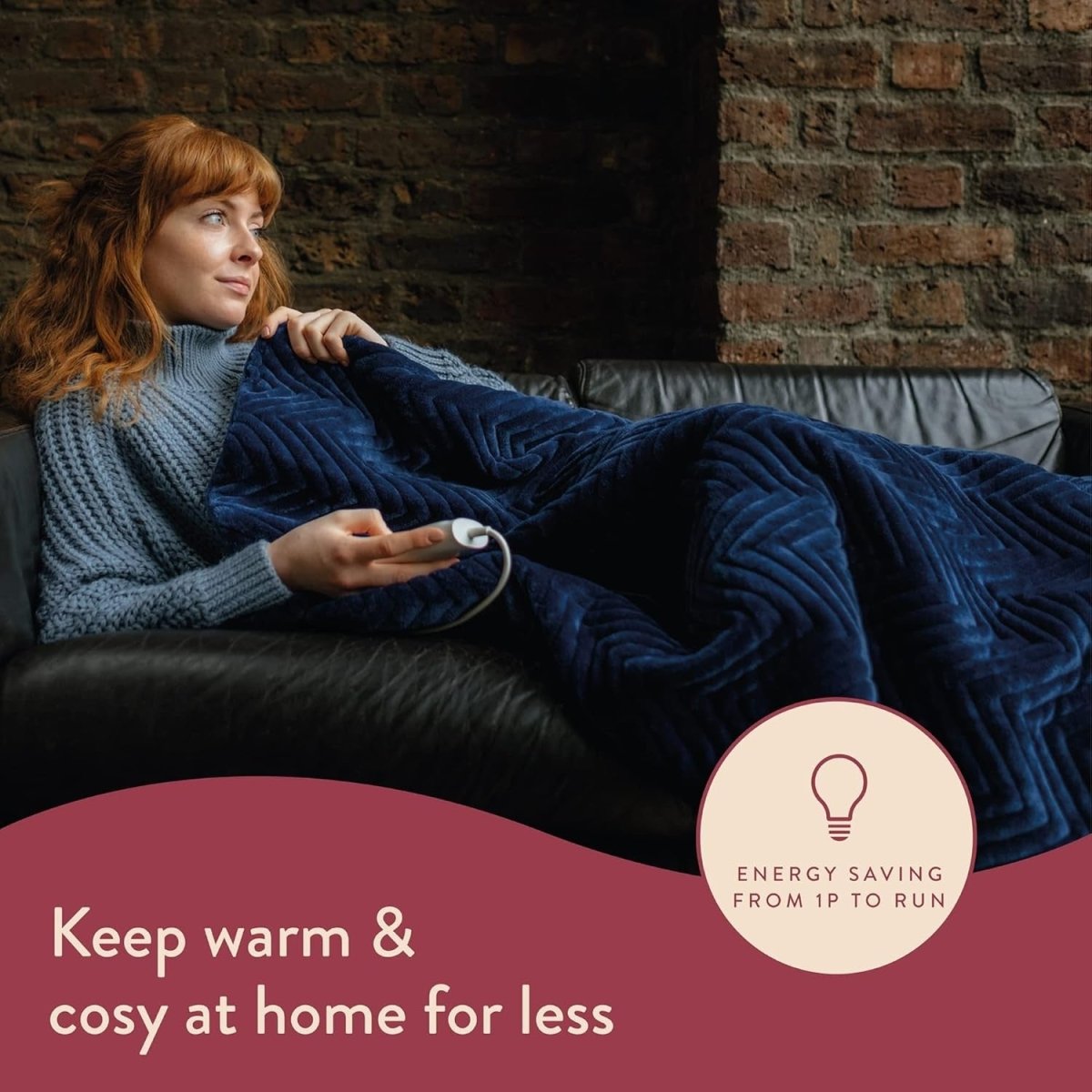 Electric Heated Throw Blanket Velvet Quilted Heat Timer 160x120cm - Kwikley