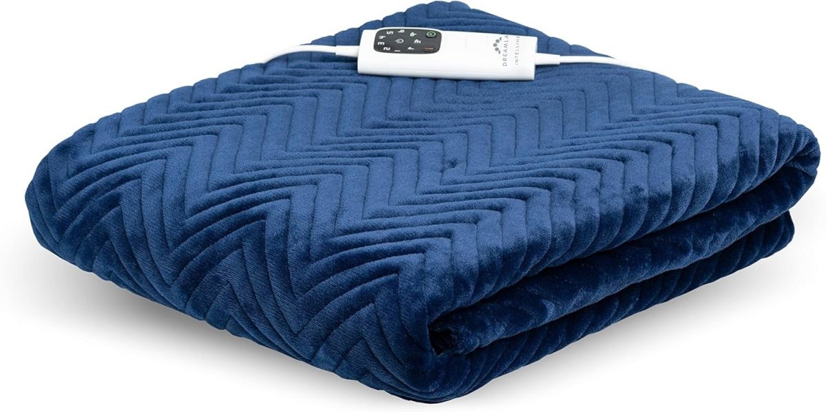 Electric Heated Throw Blanket Velvet Quilted Heat Timer 160x120cm - Kwikley
