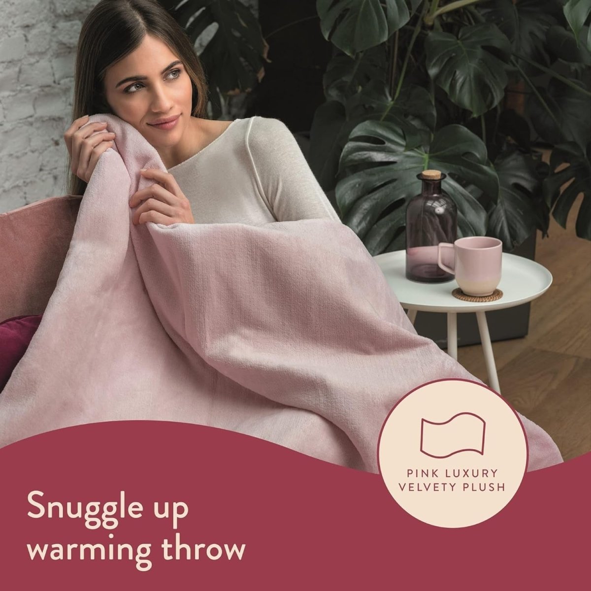 Electric Heated Throw Fast Heat 6 Settings Timer Washable Plush - Kwikley