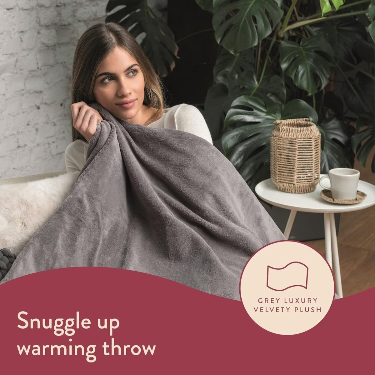 Electric Heated Throw Fast Heat 6 Settings Timer Washable Velvet Plush - Kwikley