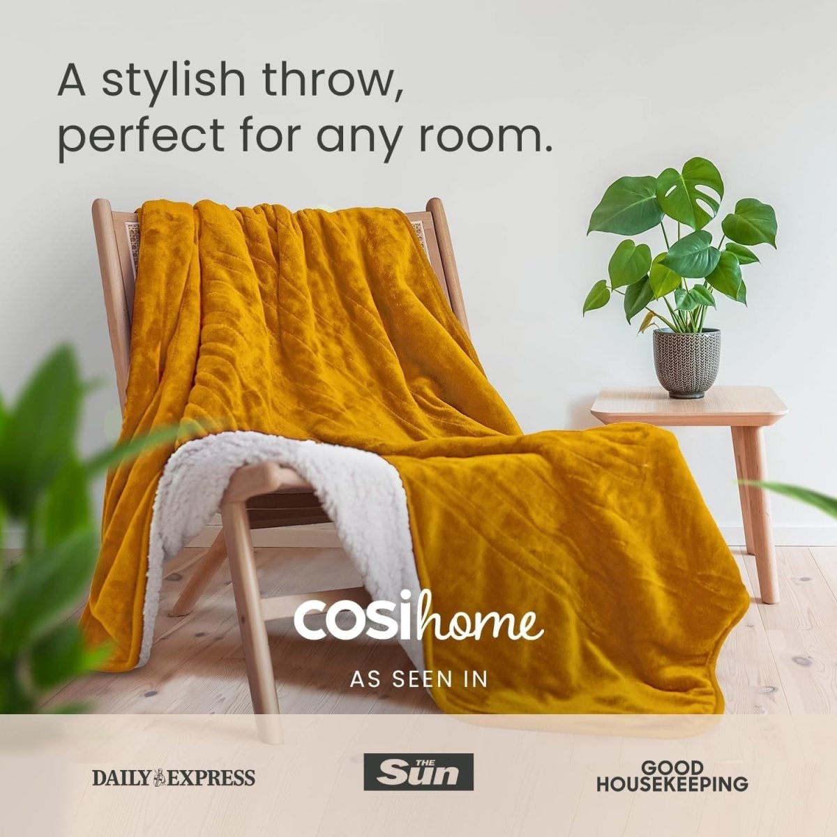 Electric Heated Throw Must Blanket 160x130cm Fleece Sherpa Remote Timer Washable - Kwikley