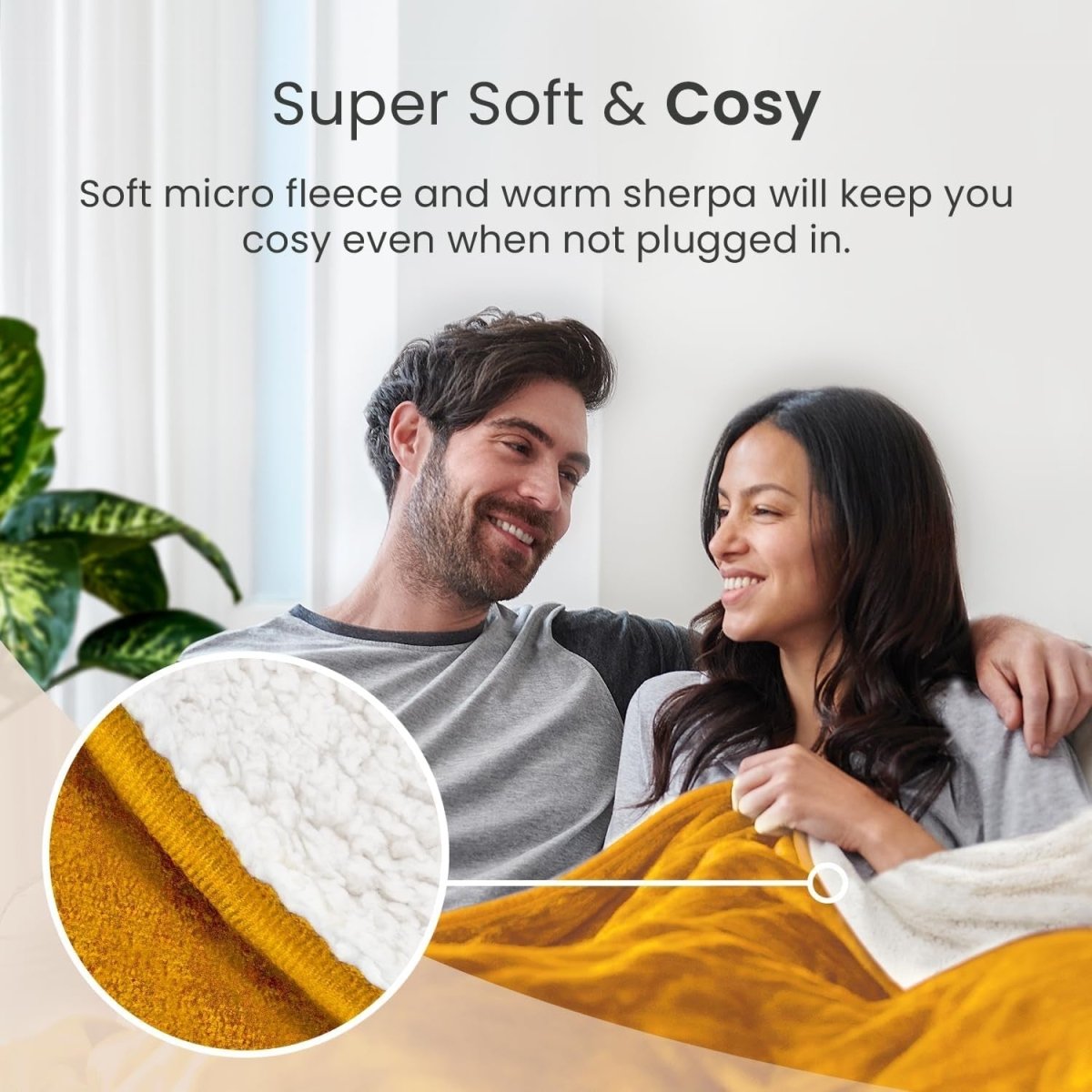 Electric Heated Throw Sherpa Fleece 10 Heat Remote Timer Washable 160x130 - Kwikley