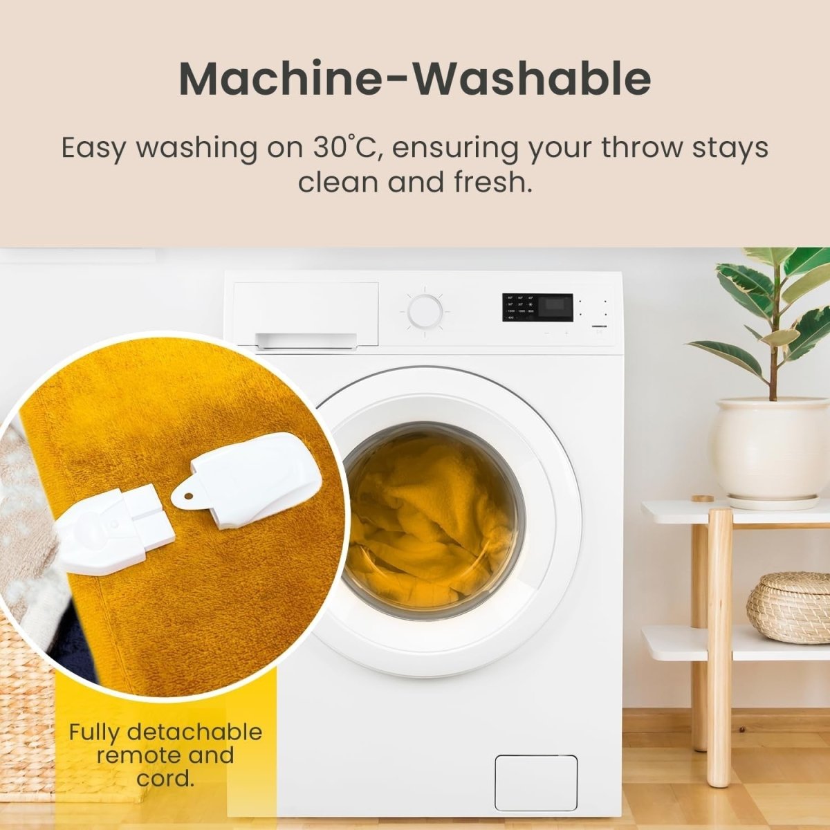 Electric Heated Throw Sherpa Fleece 10 Heat Remote Timer Washable 160x130 - Kwikley