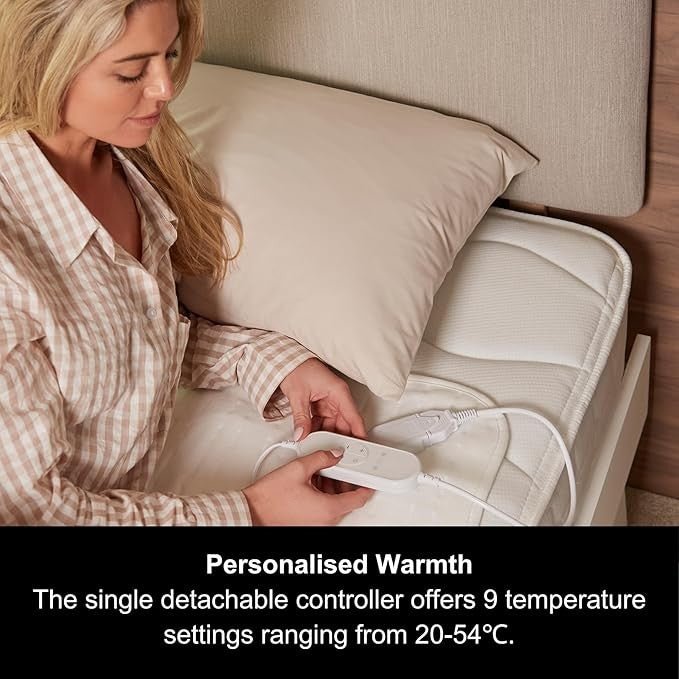 Electric Heated Under Blanket Super King 9 Heat Settings Timer Washable - Kwikley