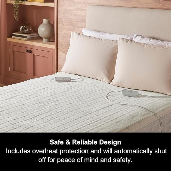 Electric Heated Under Blanket Super King 9 Heat Settings Timer Washable - Kwikley