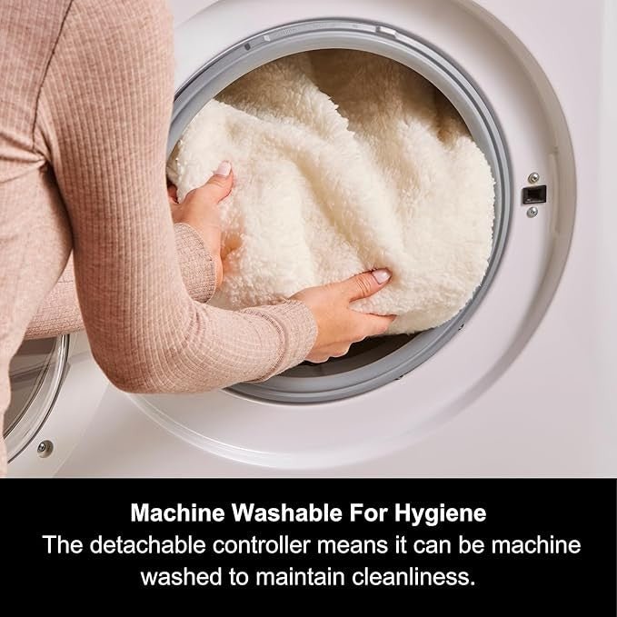 Electric Heated Under Blanket Super King Dual Control 9 Heat Settings Washable - Kwikley