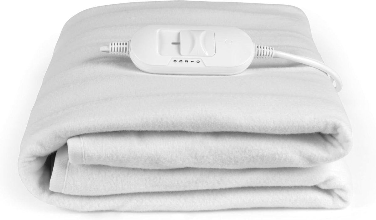 Electric Heated Underblanket Double Bed 3 Heat Settings Washable 135x120cm - Kwikley