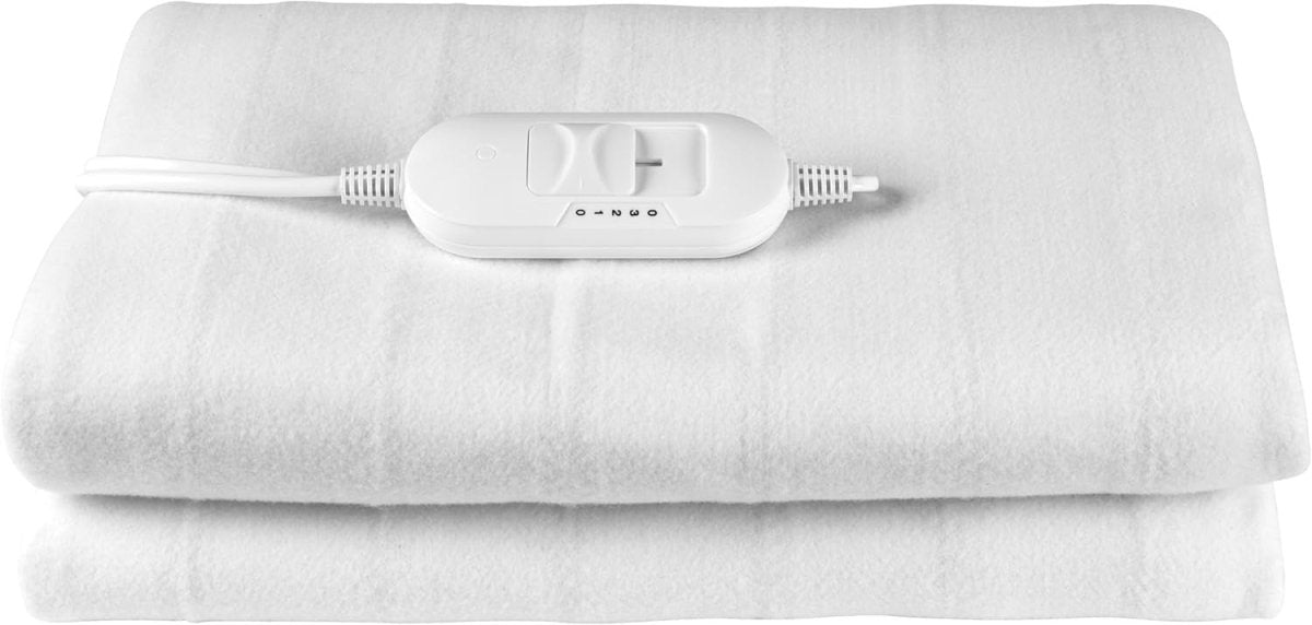 Electric Heated Underblanket Double Bed 3 Heat Settings Washable 135x120cm - Kwikley