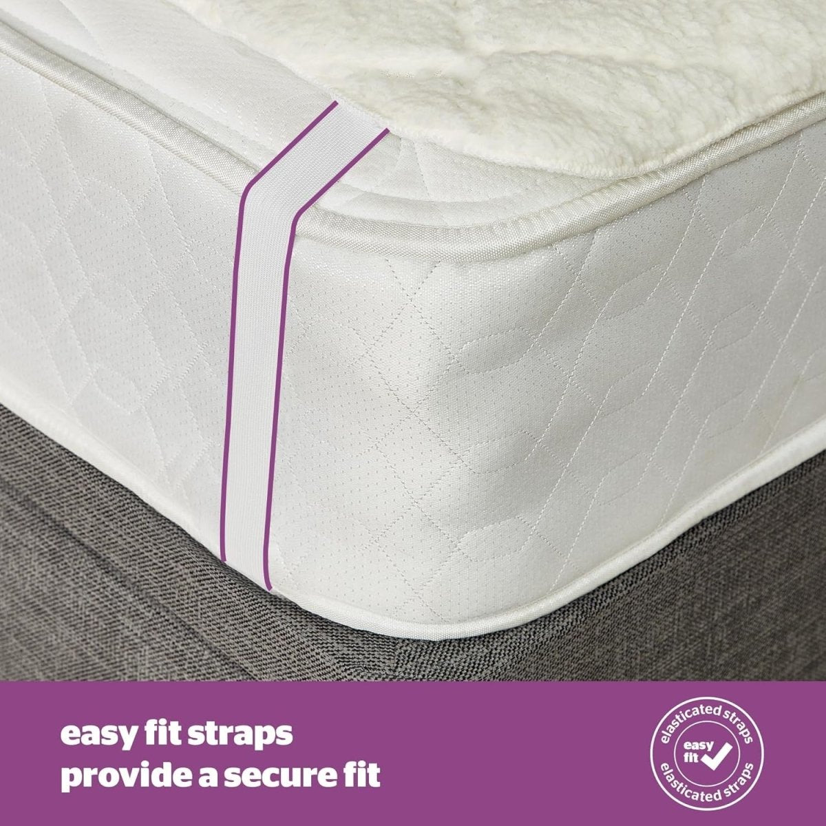 Electric Heated Underblanket Single Teddy Fleece 3 Heat Levels Washable Safe - Kwikley