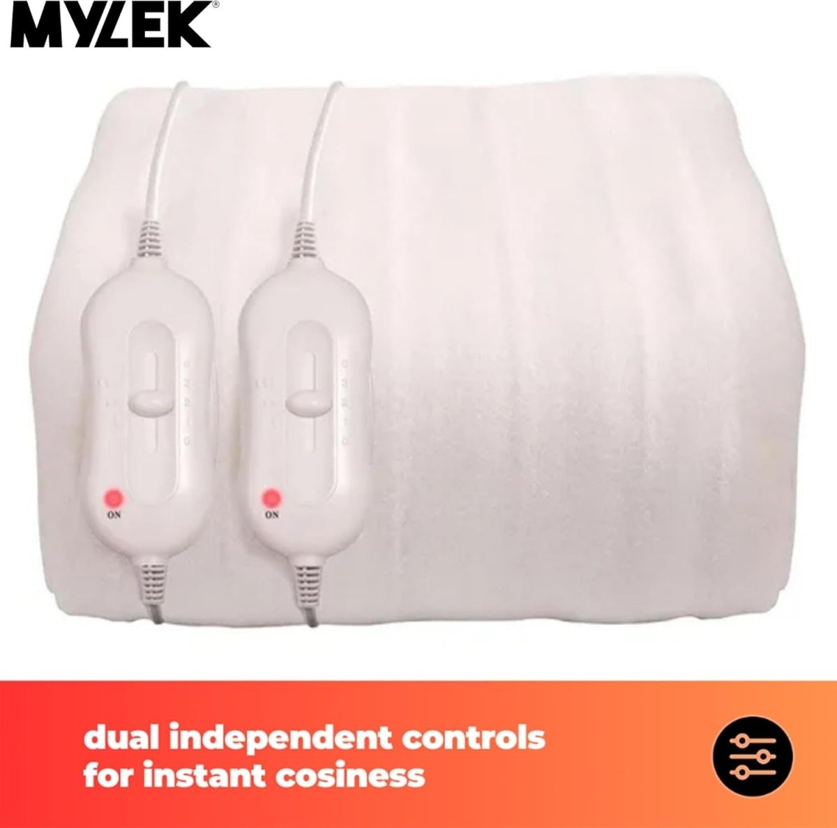 Electric Heated Underblanket Super King Fitted Dual Control Washable Fast Heat - Kwikley