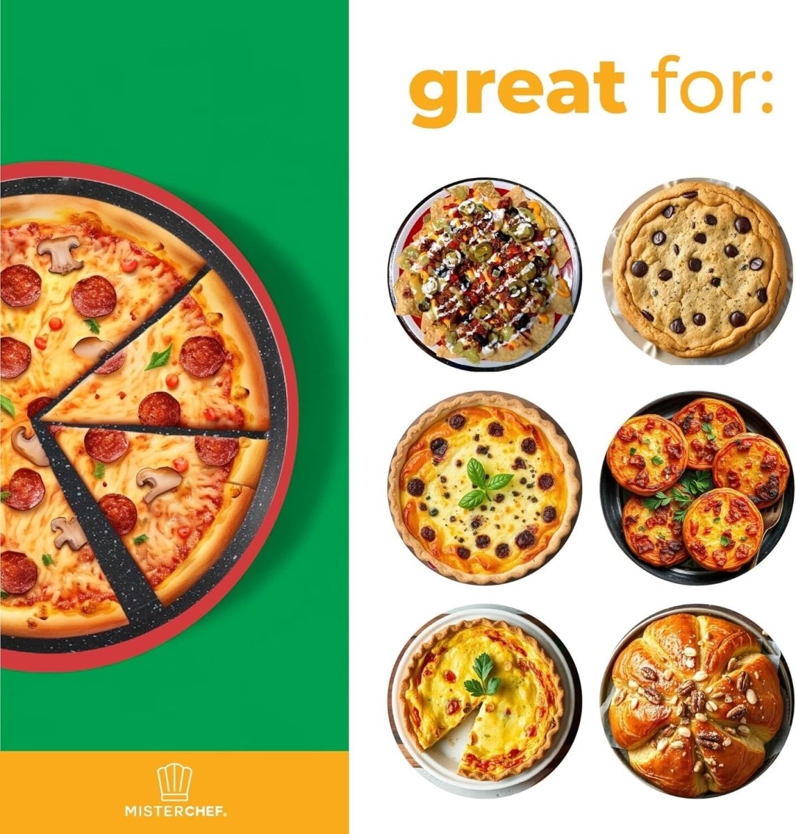 Electric Pizza Maker 1450W 12" Ceramic Crust Cooker, Non - Stick, Red, Fast - Kwikley