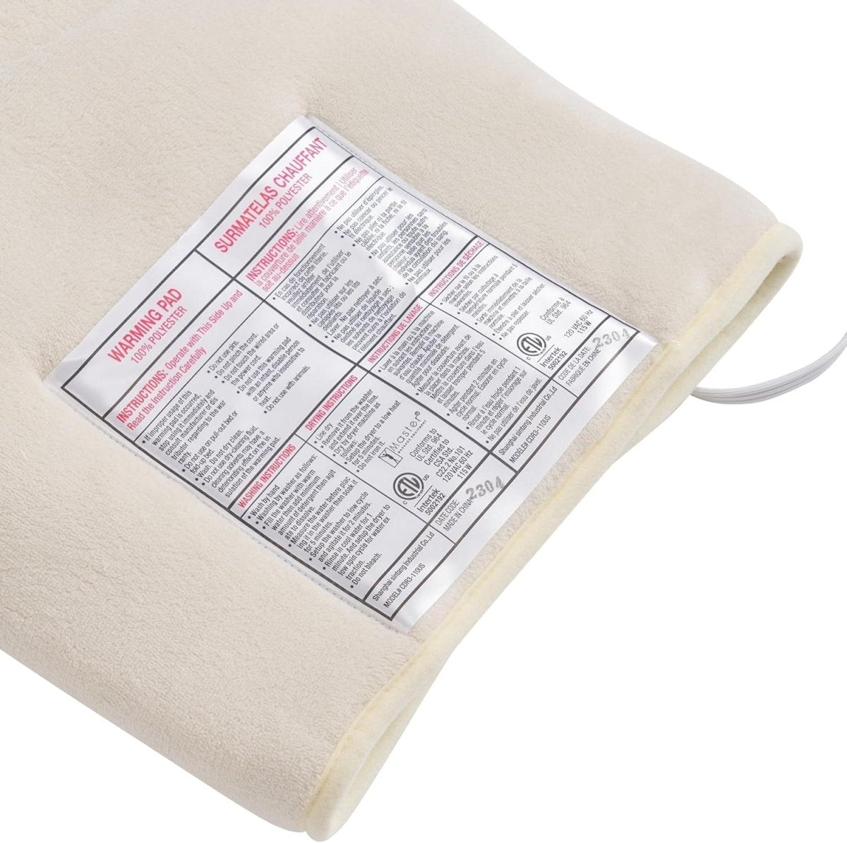 Electric Warming Pad Massage Table Blanket Auto Shut Off Washable Fleece - Kwikley