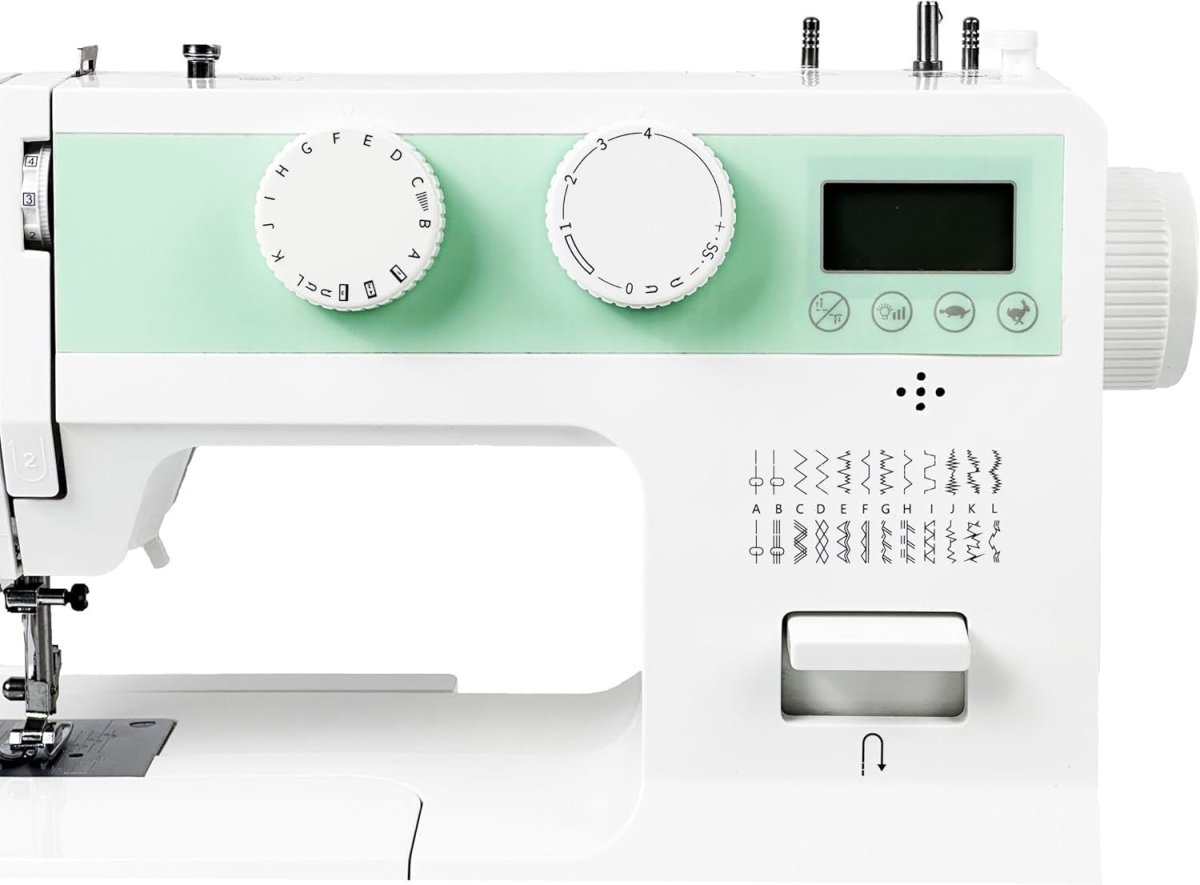 Electronic Sewing Machine 24 Stitches LCD Auto Threader Free Arm - Kwikley