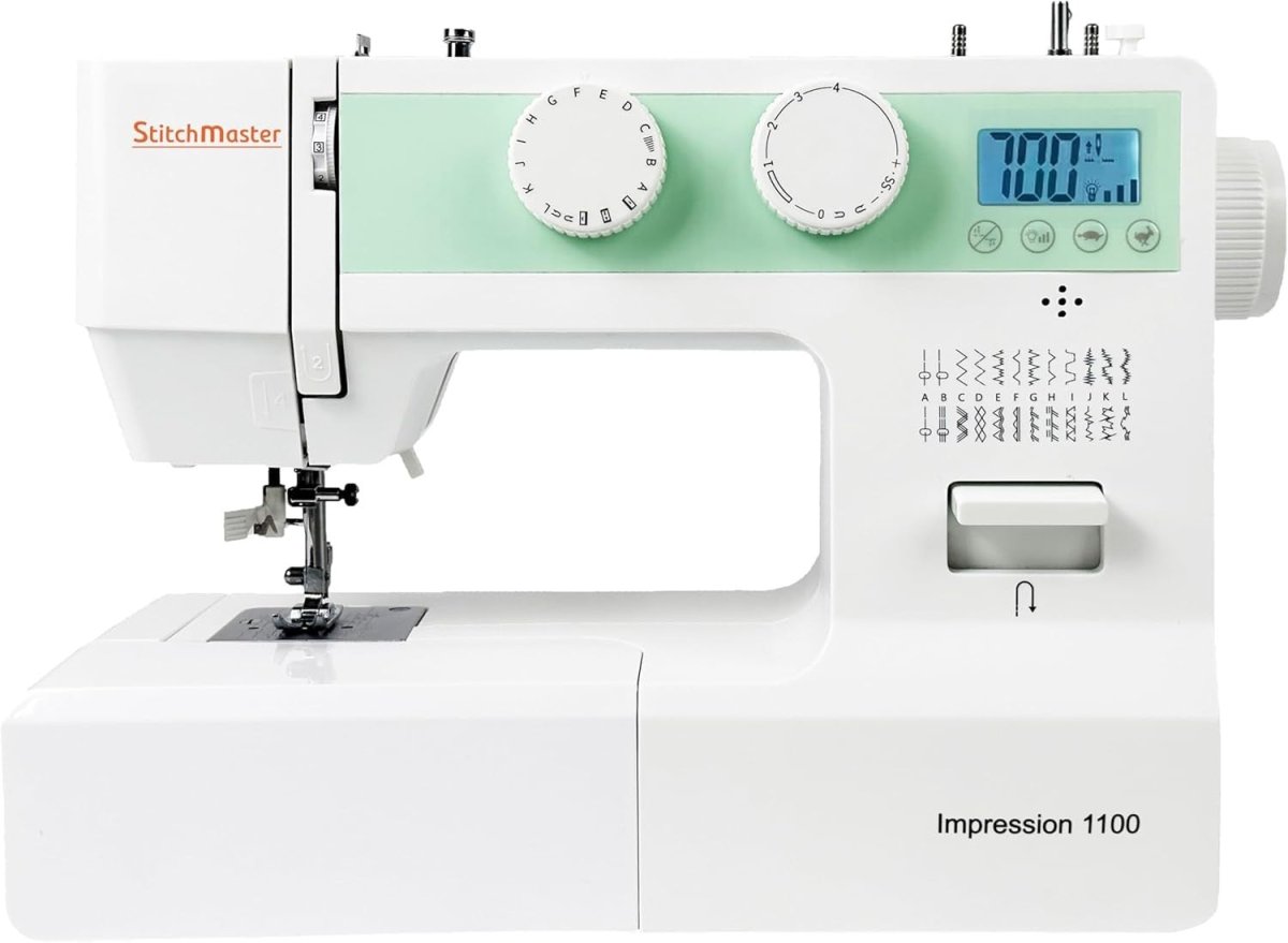 Electronic Sewing Machine 24 Stitches LCD Auto Threader Free Arm - Kwikley