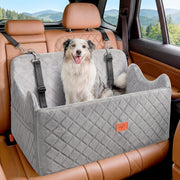 Elevated Dog Car Seat 55lb Travel Bed Memory Foam Washable Booster - Kwikley