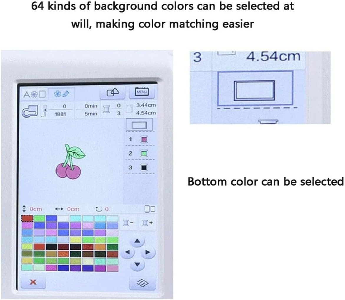 Embroidery Sewing Machine LCD Touchscreen 158 Designs 4x9.2 Area - Kwikley