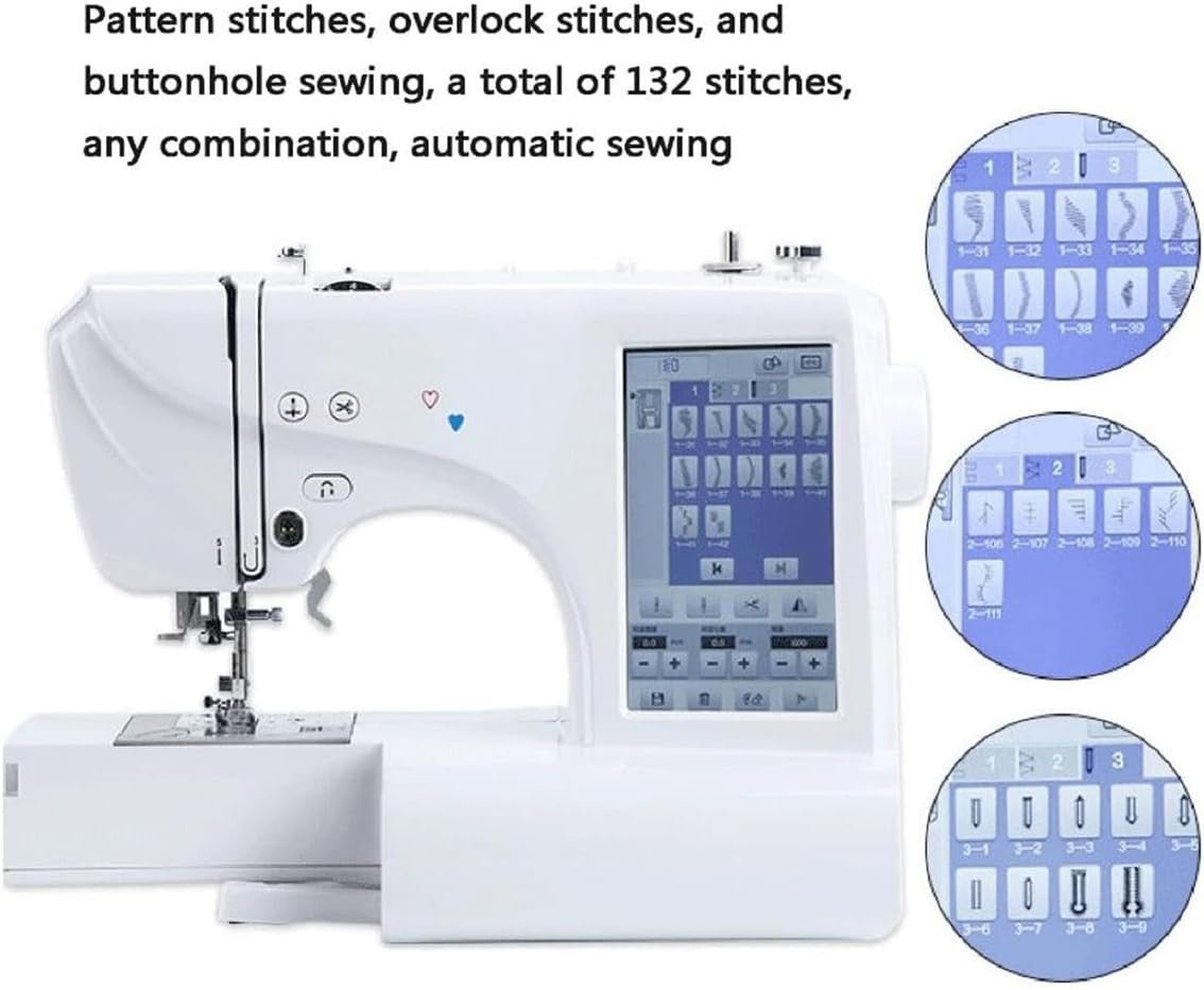 Embroidery Sewing Machine LCD Touchscreen 158 Designs 4x9.2 Area - Kwikley