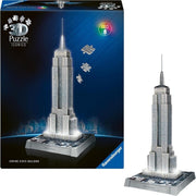 Empire State Building 3D Puzzle LED Light Up Model 216 Piece Gift - Kwikley