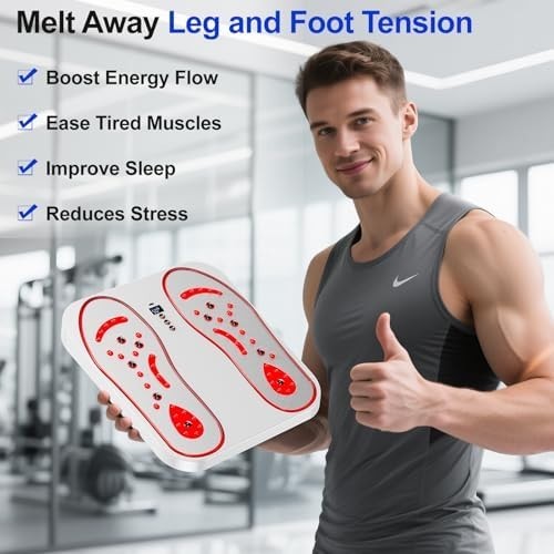 EMS Foot Circulation Machine Pain Relief Swelling Heat Massage 8 Modes - Kwikley