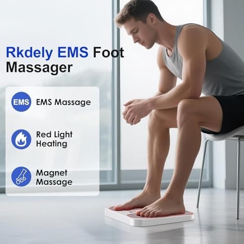 EMS Foot Circulation Machine Pain Relief Swelling Heat Massage 8 Modes - Kwikley