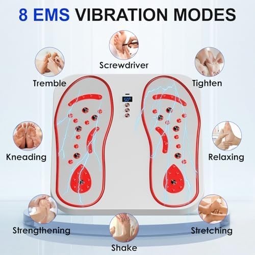 EMS Foot Circulation Machine Pain Relief Swelling Heat Massage 8 Modes - Kwikley