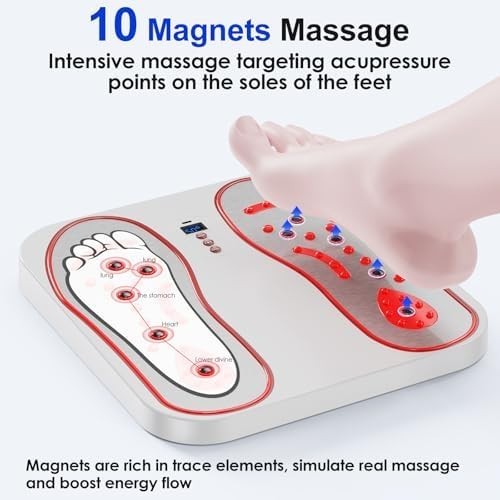 EMS Foot Circulation Machine Pain Relief Swelling Heat Massage 8 Modes - Kwikley