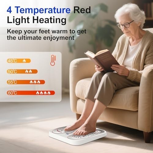 EMS Foot Circulation Machine Pain Relief Swelling Heat Massage 8 Modes - Kwikley