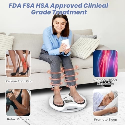 EMS Foot & Leg Massager for Pain Relief, Circulation & Muscle Recovery - Kwikley